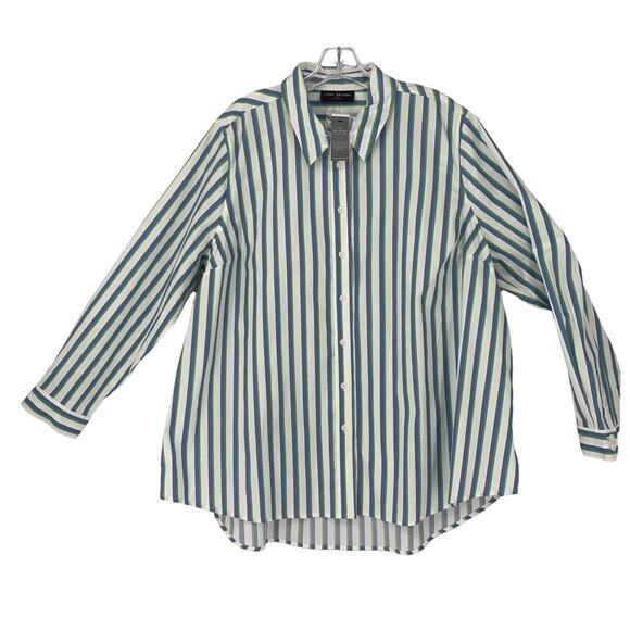 Lane Bryant NEW Stretch No Peek Collection Button Down Blouse Size 18/20 Plus - Picture 1 of 14